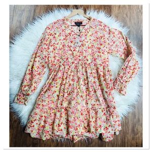 NWT Wednesday’s Girl Dress Red Yellow Floral Size Medium